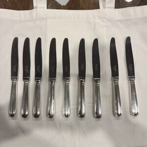Christofle ALBI Silver Plated Dessert Knives Set Of 9
